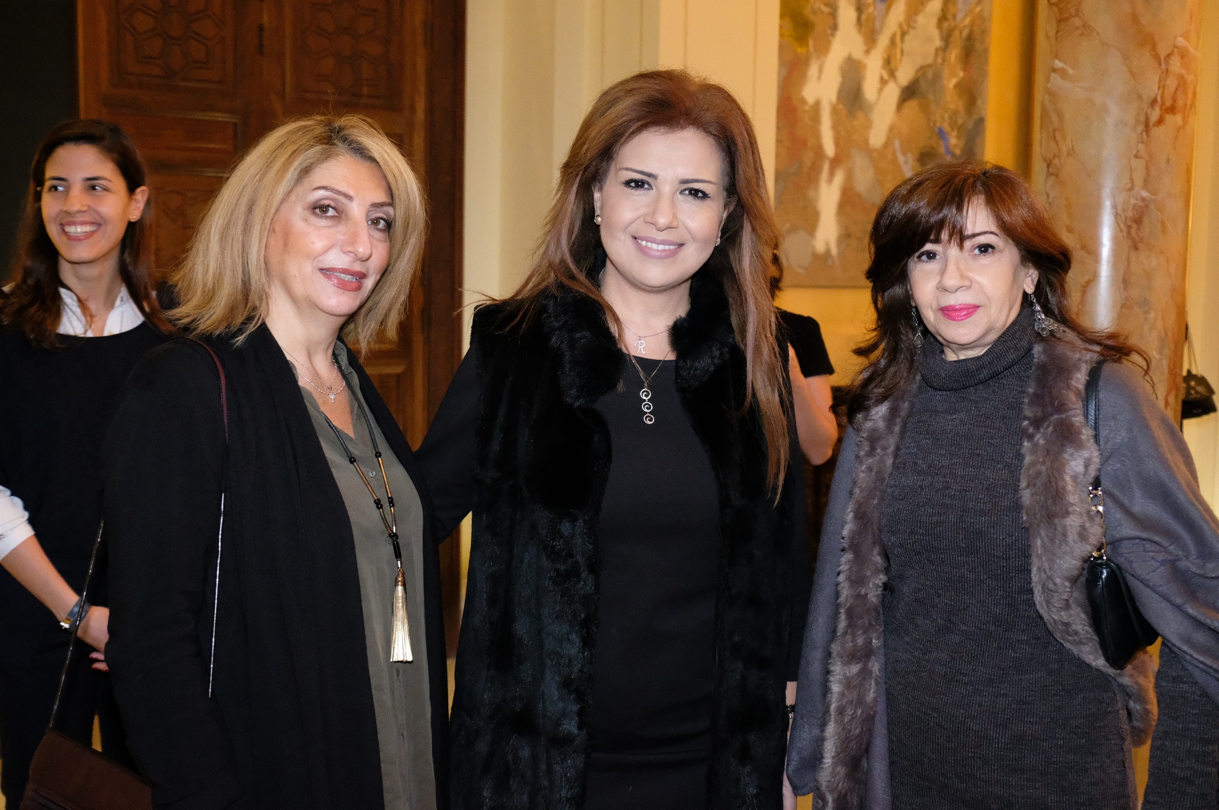 Three smiling women